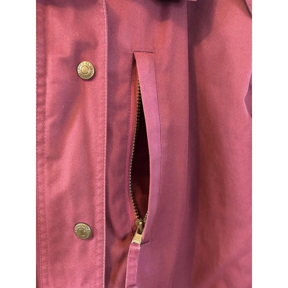EDDIE BAUER WOMENS Purple Plum POLYESTER GORETEX ANORAK Plaid Lined JACKET SZ M